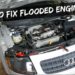how to start a flooded engine