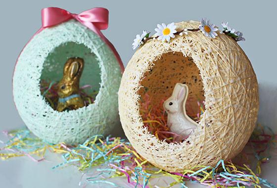 How to make an Easter basket with string - Step 8